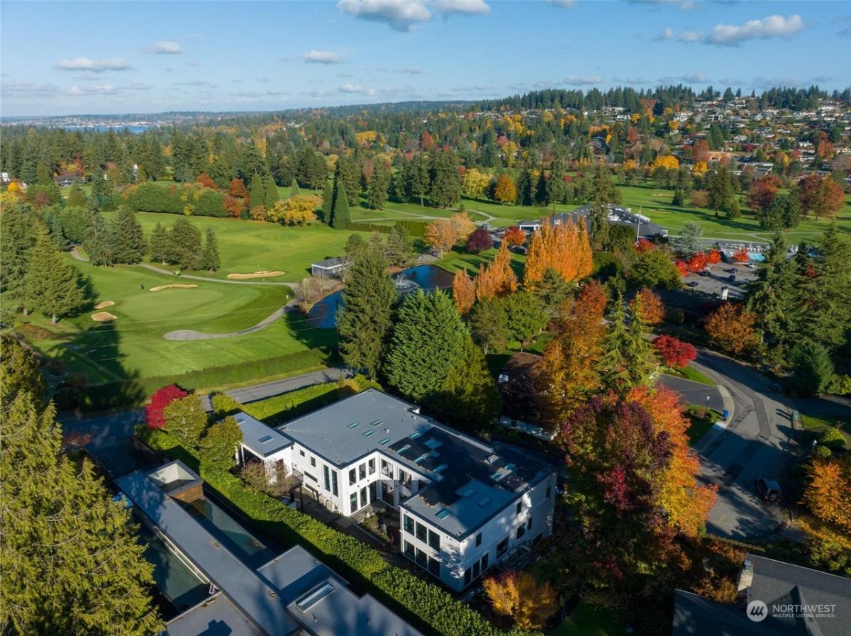 Aerial view of the property.