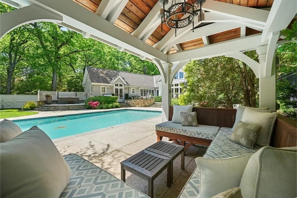 Cabana adjacent to the pool.