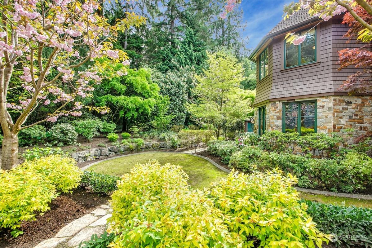 Landscaped backyard