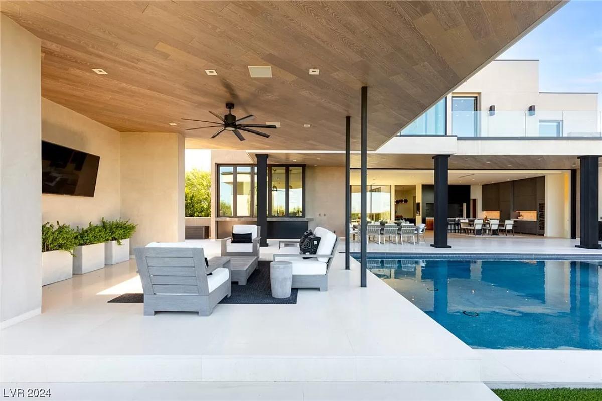 Cabana adjacent to the pool.