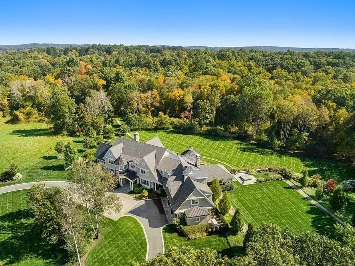 Aerial view of the property.