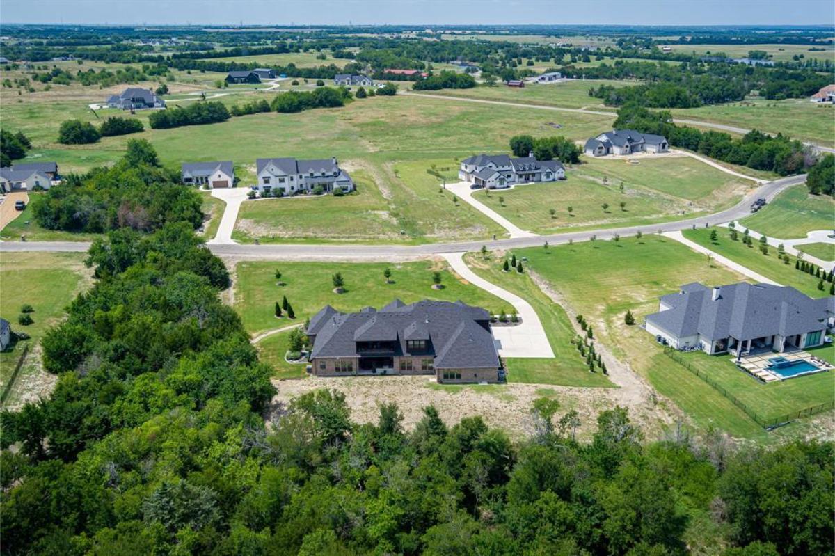 Aerial view of the property.