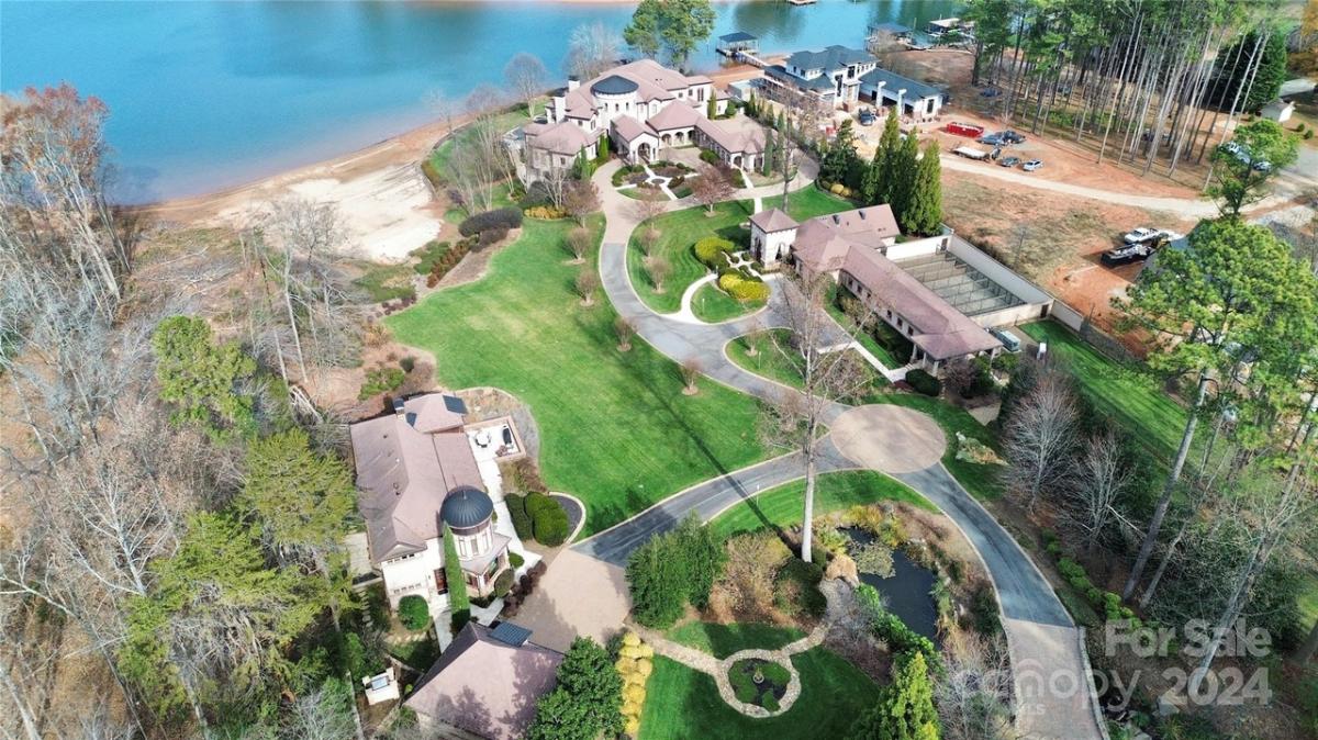 Aerial view of the property.