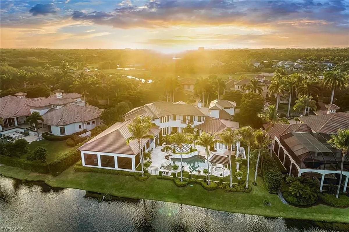 Aerial view of the property.