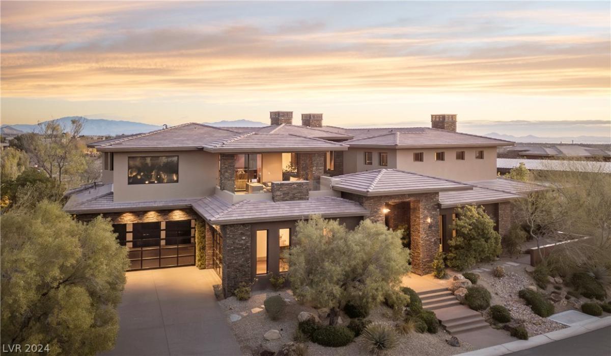 Aerial front view of the mansion.