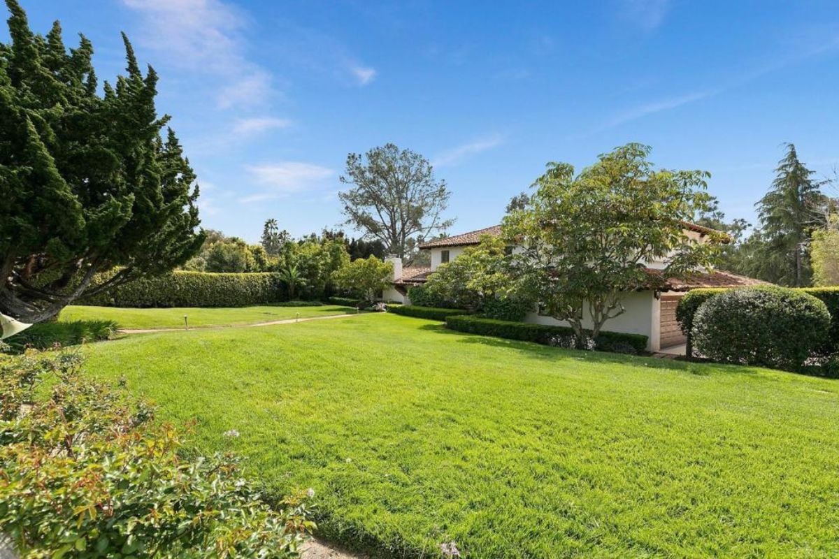 The property's backyard.