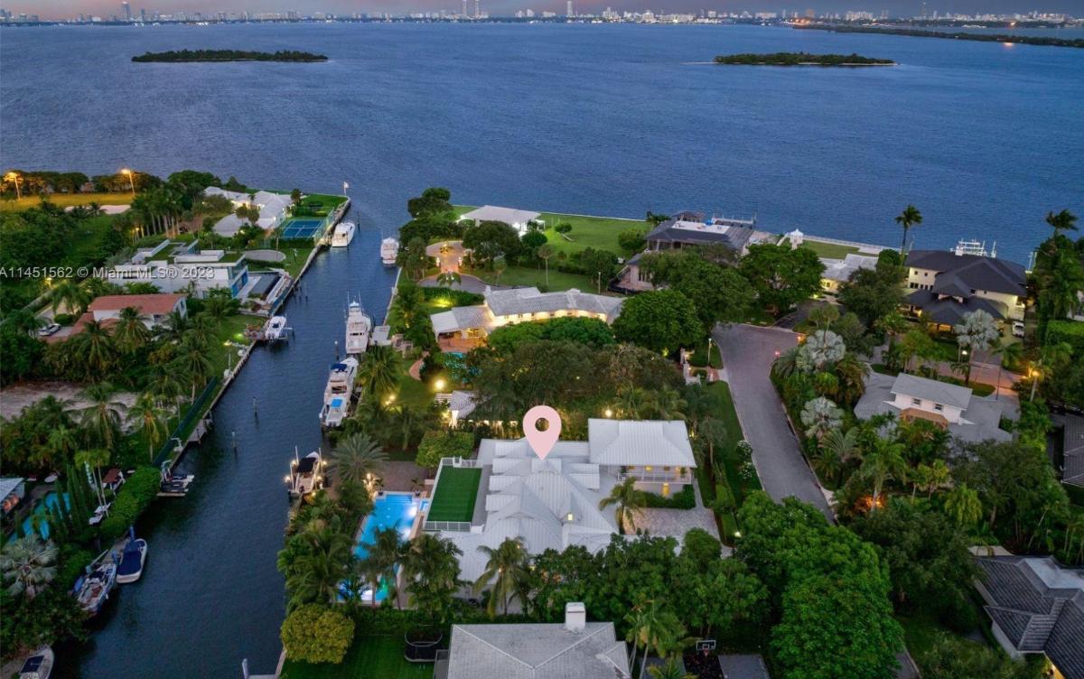 Aerial view of the property.