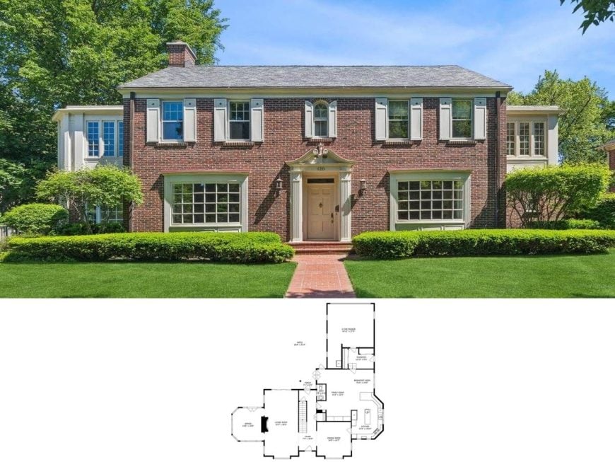 Tour This Stately 6-Bedroom Brick Colonial Where Shutters, Sunrooms, and Symmetry Reign (Floor Plan)