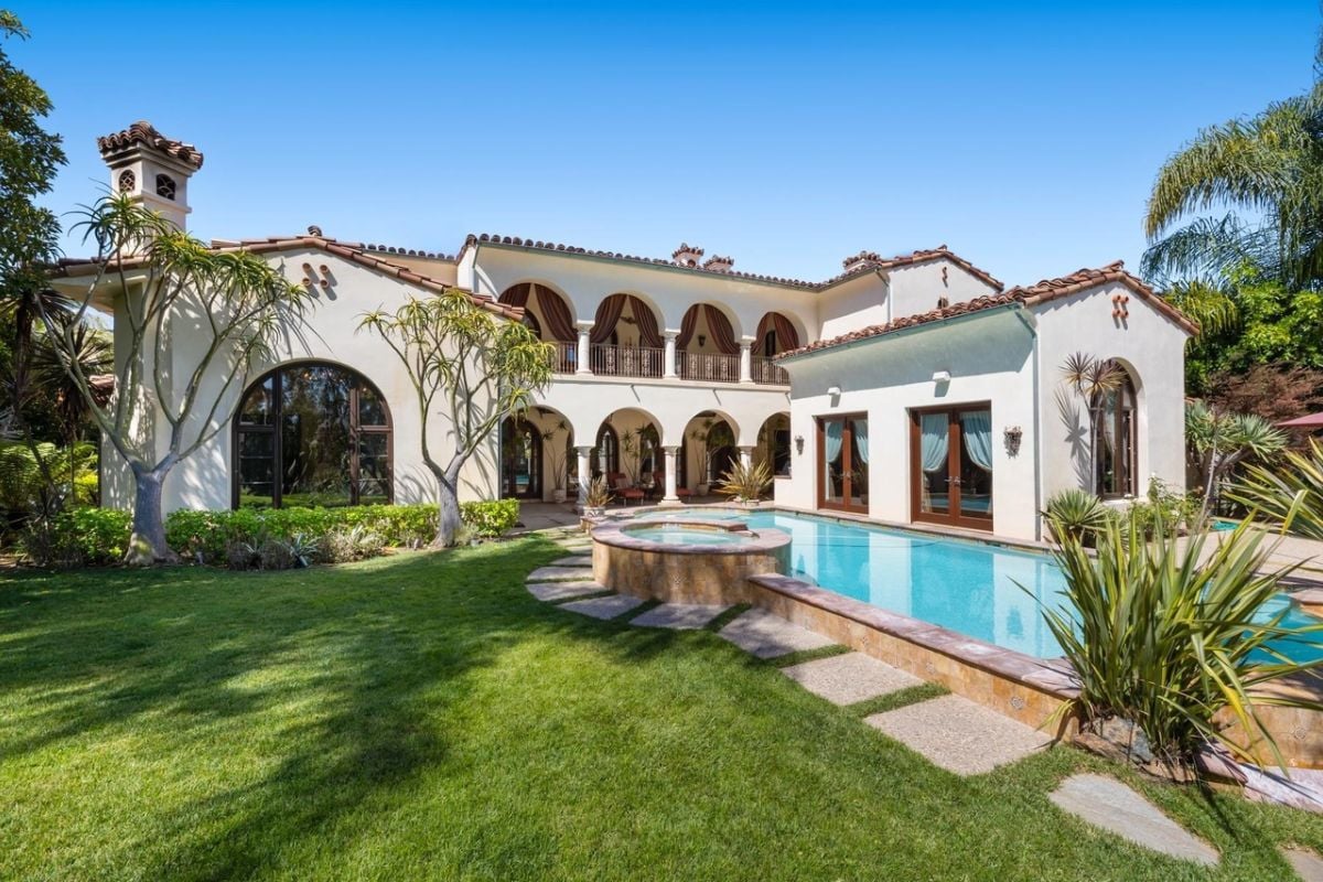 The property's backyard.