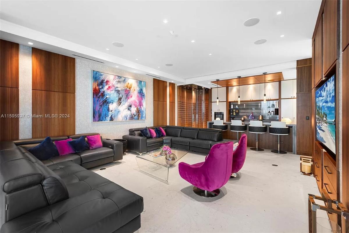 Living room with couches.
