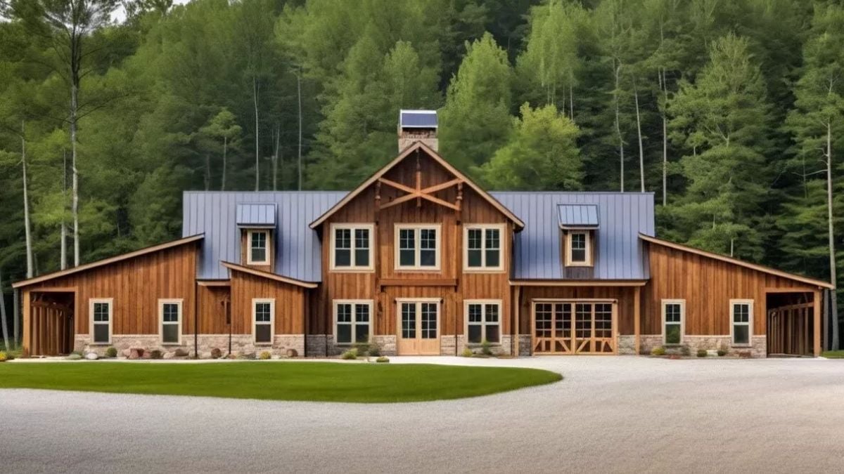 The front view of the house.