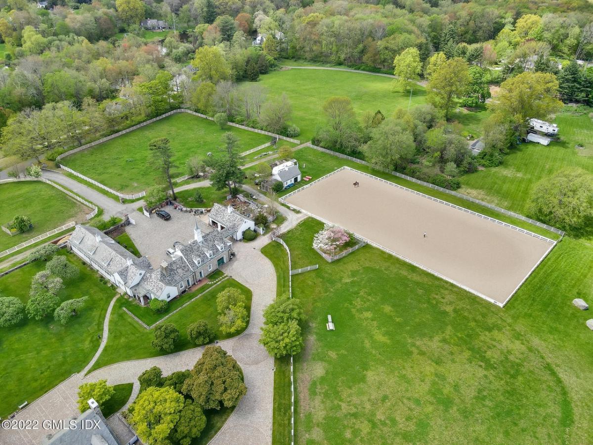 Aerial view of the property.