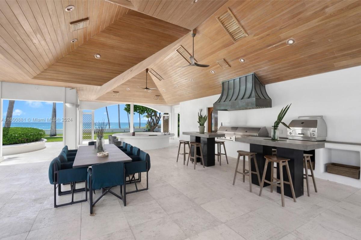 Outdoor dining area.