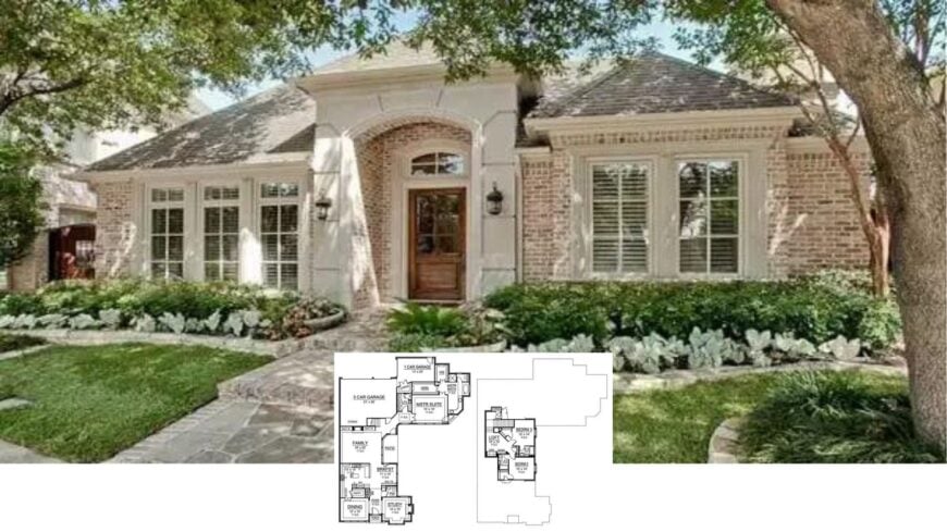Tour This Brick-Clad Craftsman with Arched Entry and a Clever 3-Bedroom, 2.5-Bath Floor Plan