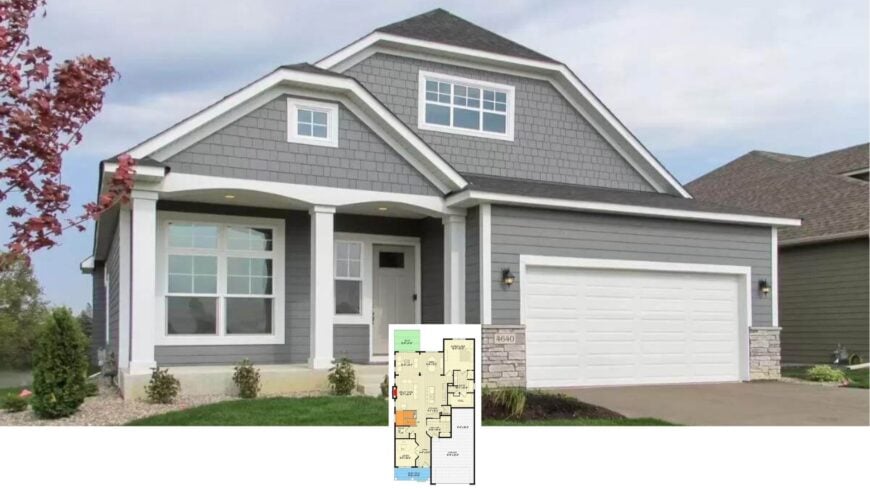 Tour This Striking 2-3-Bedroom Craftsman Home with a Game-Room Basement and Stone-Accented Gable (Floor Plan)