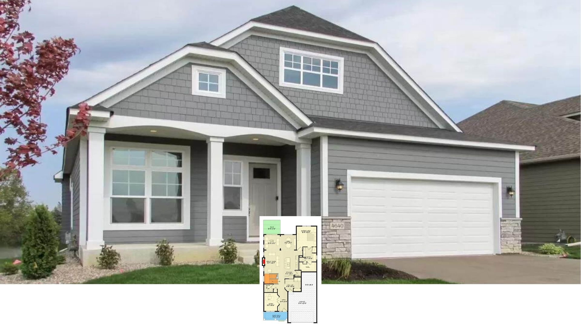 Tour This Striking 2-3-Bedroom Craftsman Home with a Game-Room Basement and Stone-Accented Gable (Floor Plan)