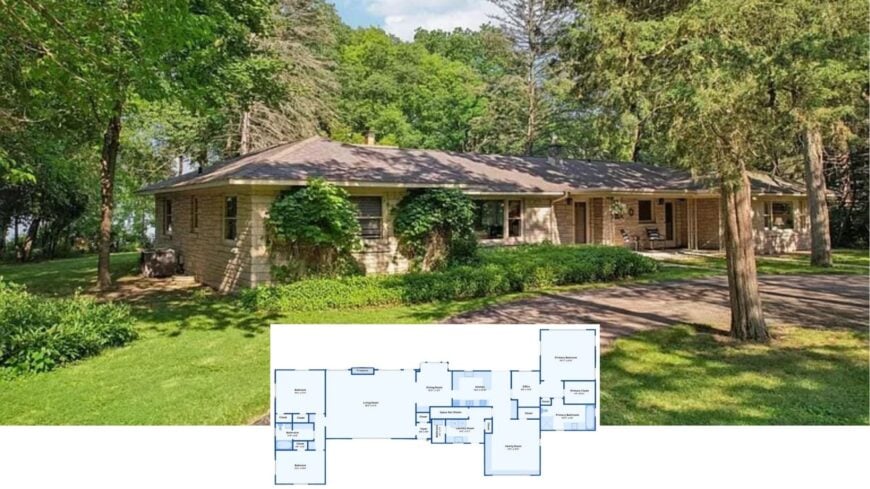 Step Inside This 3,050-Sq.-Ft. Ranch Haven Draped in Mature Trees (4-Bed, 3-Bath Floor Plan)