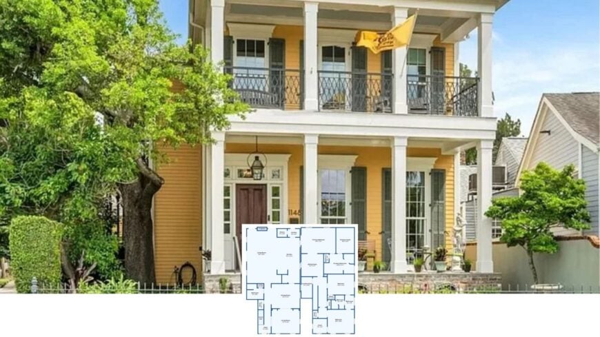 Step Inside This 3-Bedroom, 3-Bath Southern Colonial with Twin Balconies and Garden Charm