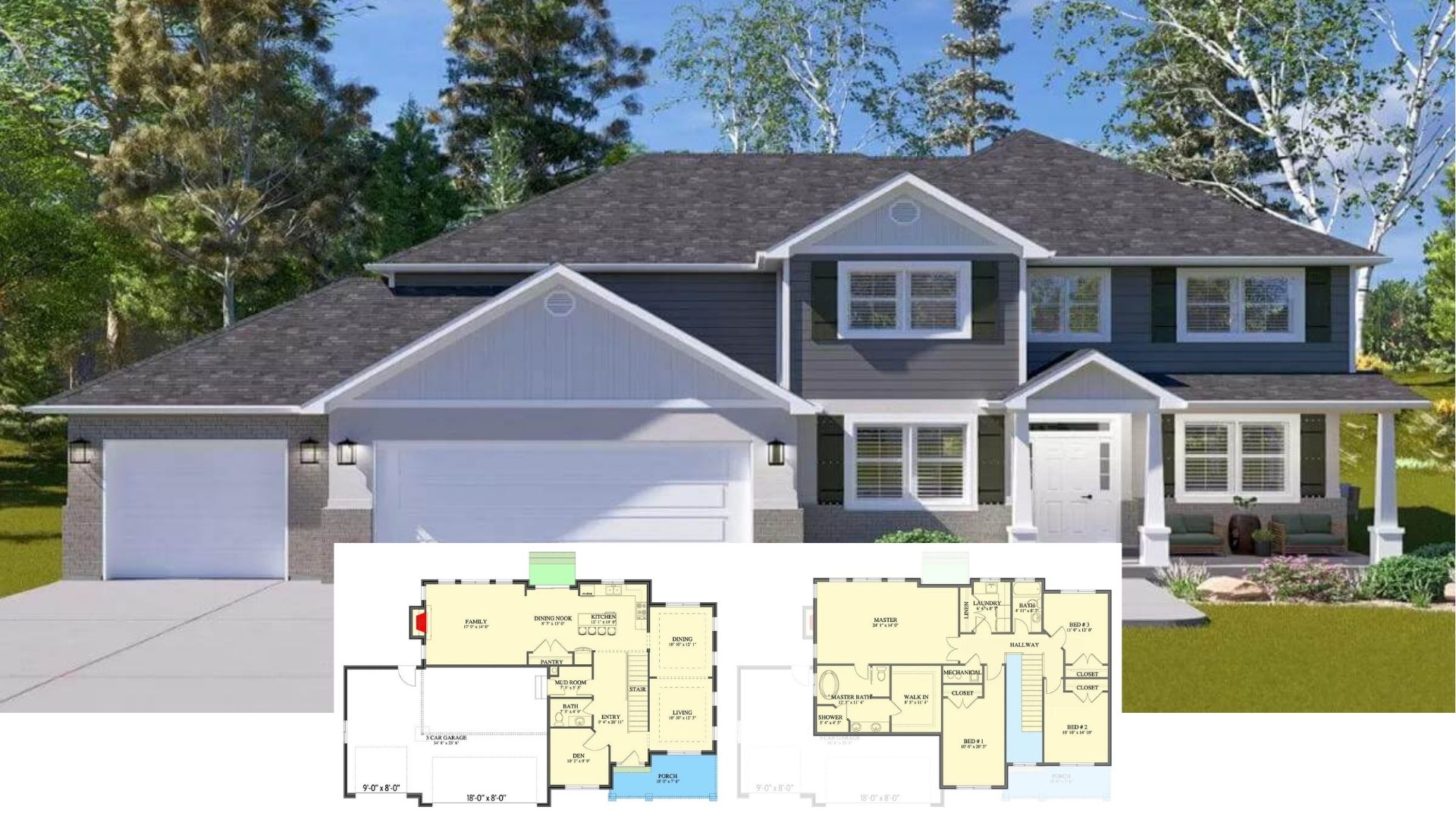 Step Inside This Porch-Loving Craftsman That Packs Up to Four Bedrooms and a 3-Car Garage