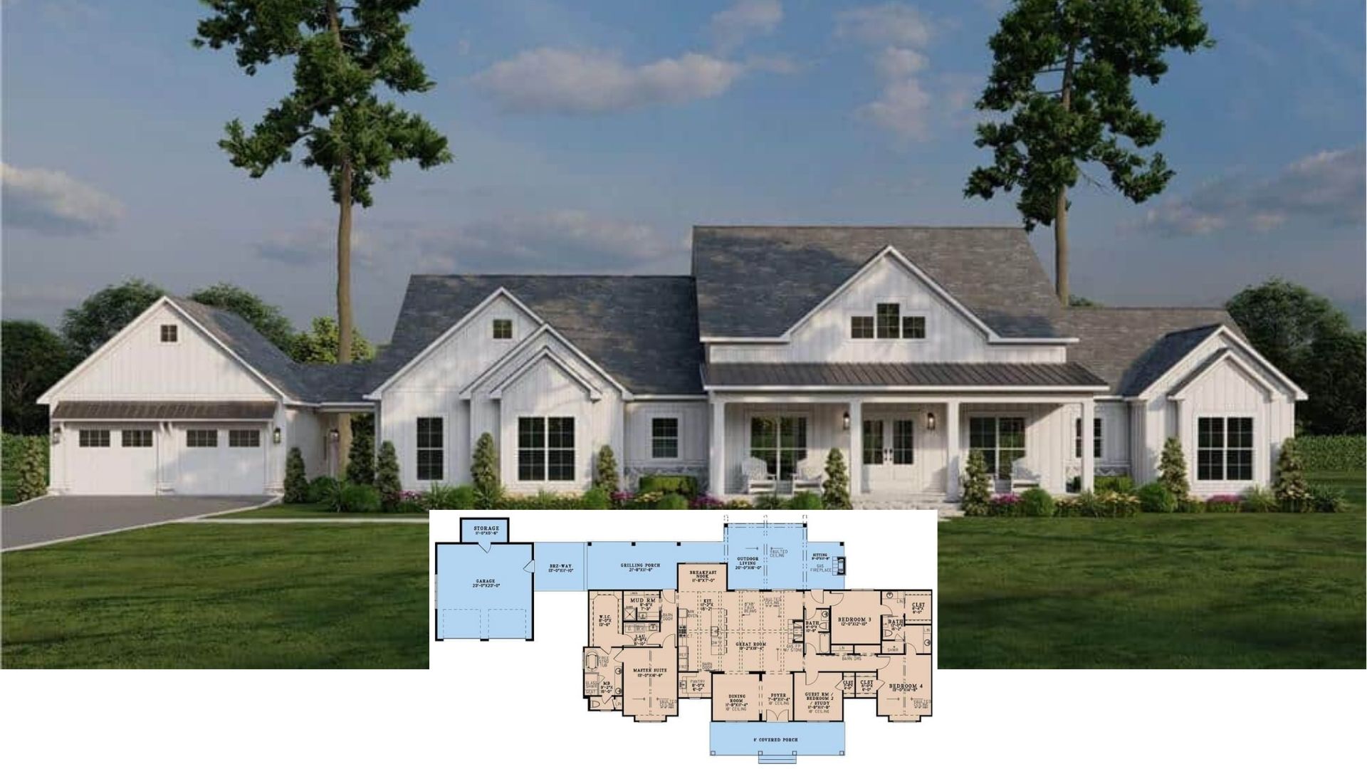 Tour This Inviting 2,650-Sq.-Ft. Craftsman With Vaulted Ceilings, Grilling Porch, and a Handy Double Garage (Floor Plan)
