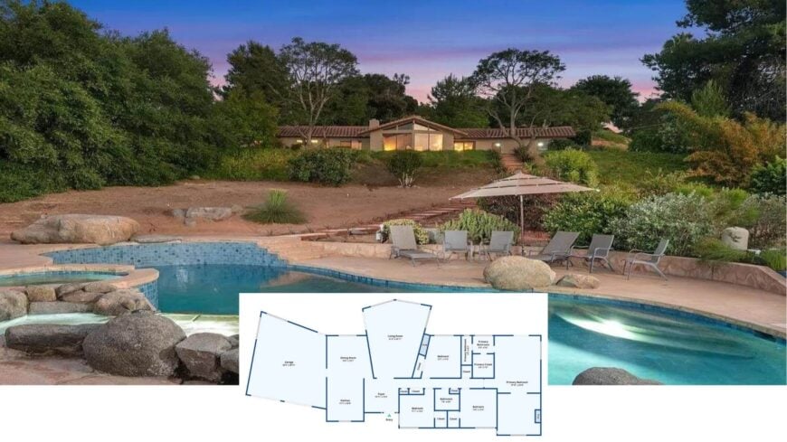Tour This 3,200-Sq.-Ft. Ranch-Craftsman Oasis With Terracotta Roof and Resort-Style Pool (4 Bed, 3 Bath Floor Plan)
