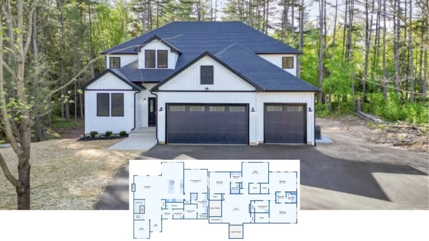 Tour This Striking 4-Bedroom Modern Craftsman with Bold Black-and-White Flair (Floor Plan)