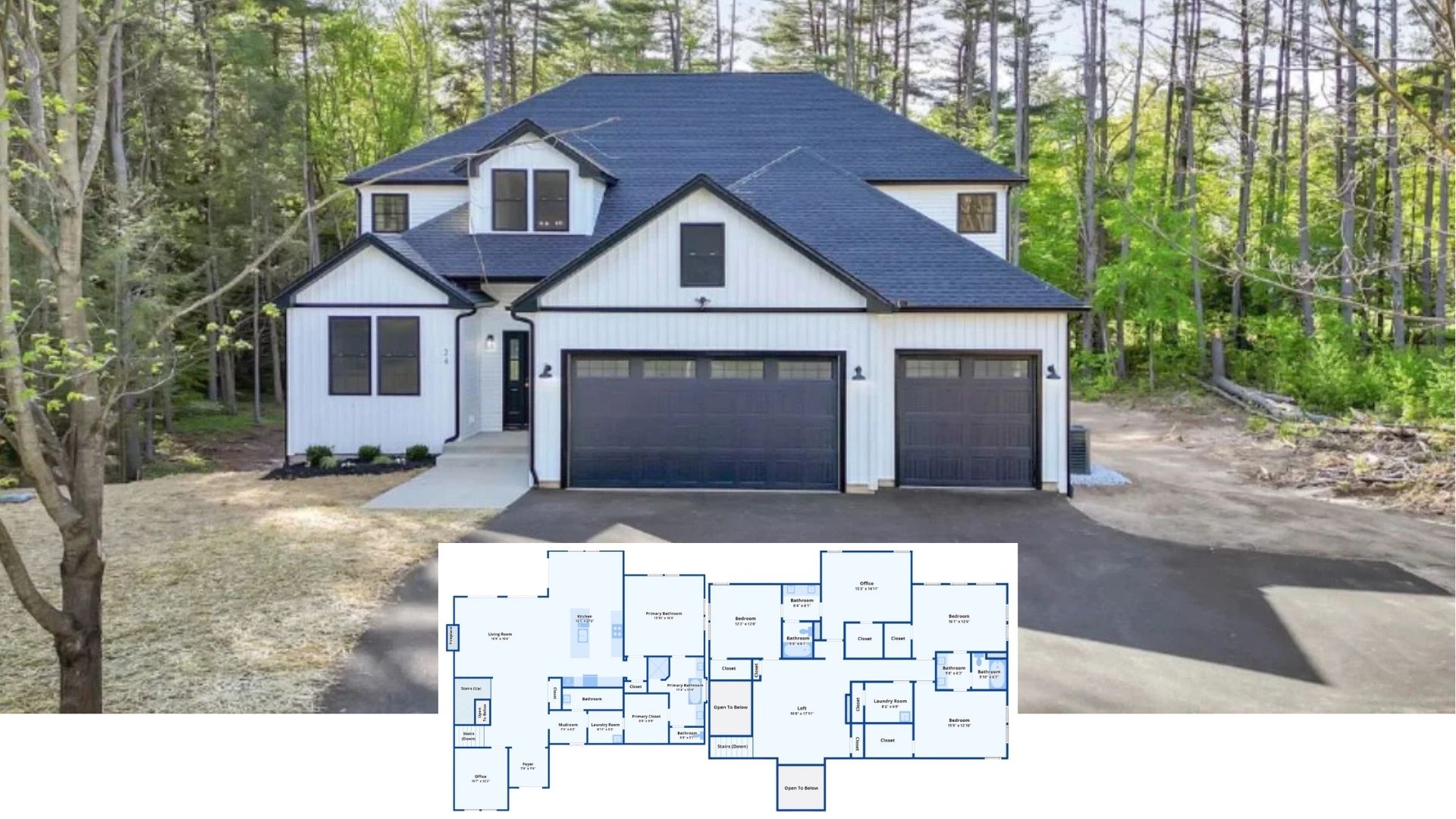 Tour This Striking 4-Bedroom Modern Craftsman with Bold Black-and-White Flair (Floor Plan)