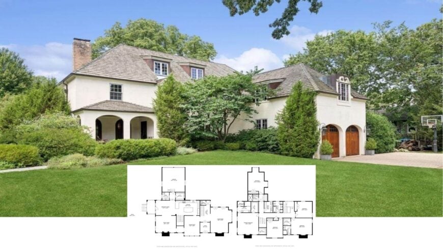 Tour This Timeless 4-Bedroom French Country Estate with Arched Doorways, Wine Cellar, and Attic Studio (Floor Plan)