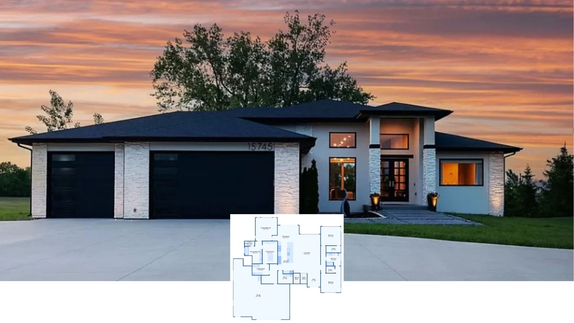 Tour This Amenity-Packed 6-Bedroom Contemporary Estate with Putting Green, Basketball Court & Show-Stopping Interior
