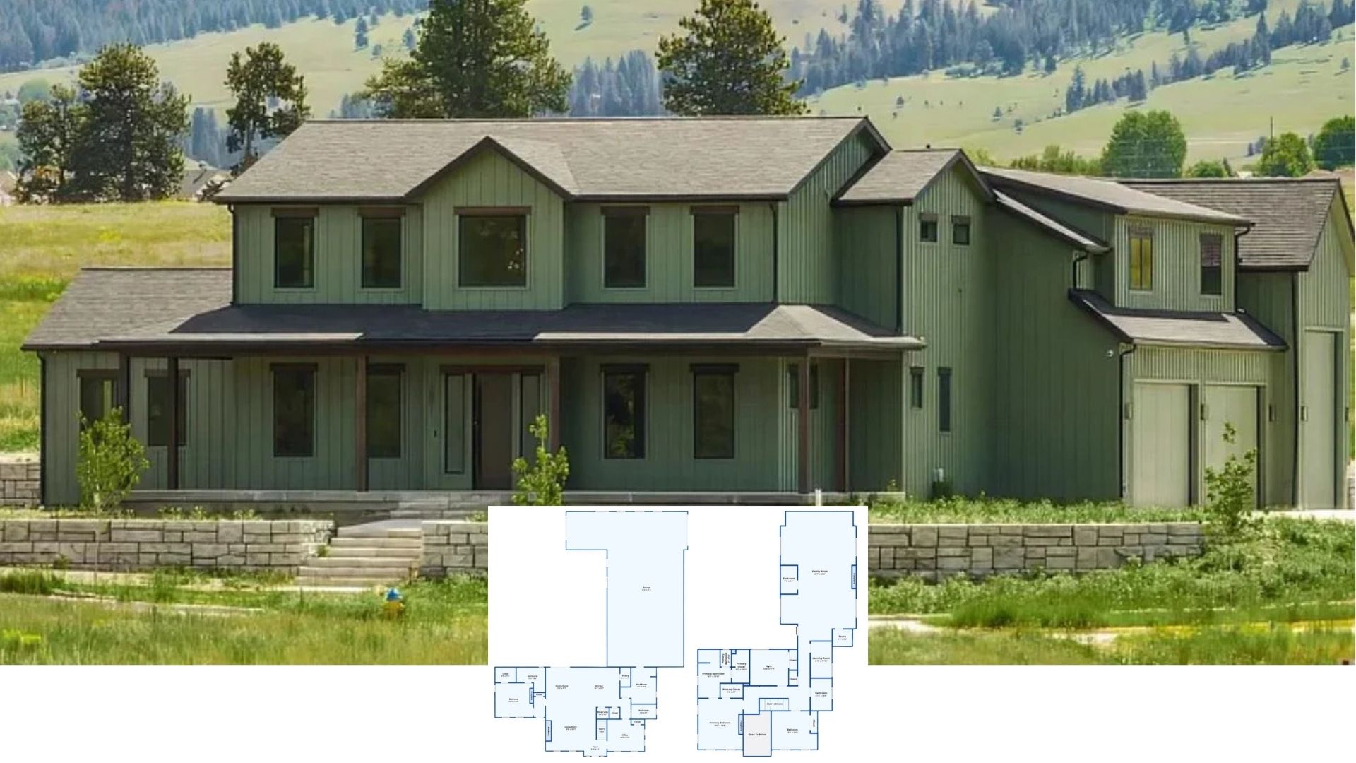 Take a Tour of This Symmetrical Mountain Craftsman with Gym, Sauna & Triple Garage (Approx. 4,450 Sq. Ft.)