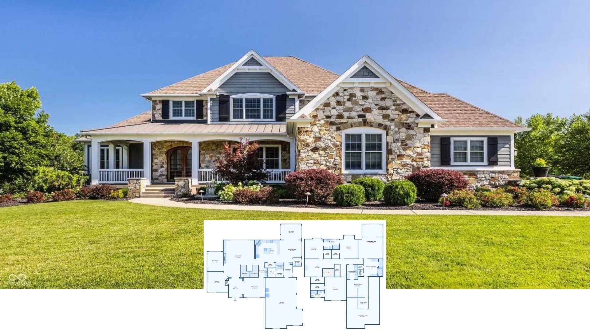 Step Inside this 8,224-Sq.-Ft. Stone-Clad Craftsman Packed with a Sunroom, Loft, and Home Theater (Floor Plan)