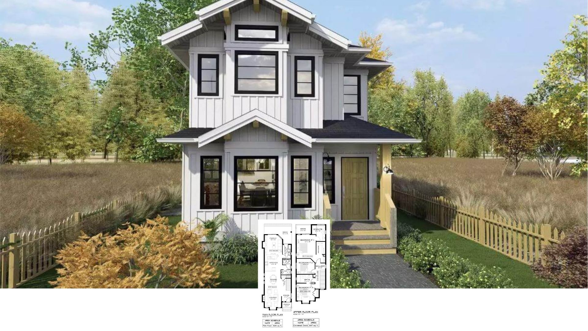Tour This Light-Filled 3-Bedroom Craftsman Retreat with an Entertainer’s Deck (≈2,350 Sq. Ft. Floor Plan)