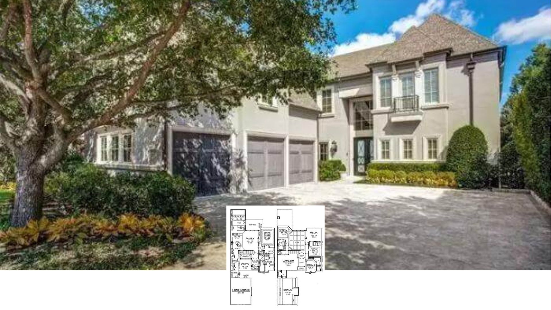 Step Inside This 4,200-Sq.-Ft. French Provincial Home with Grand Symmetry and a Juliet Balcony (Floor Plan)