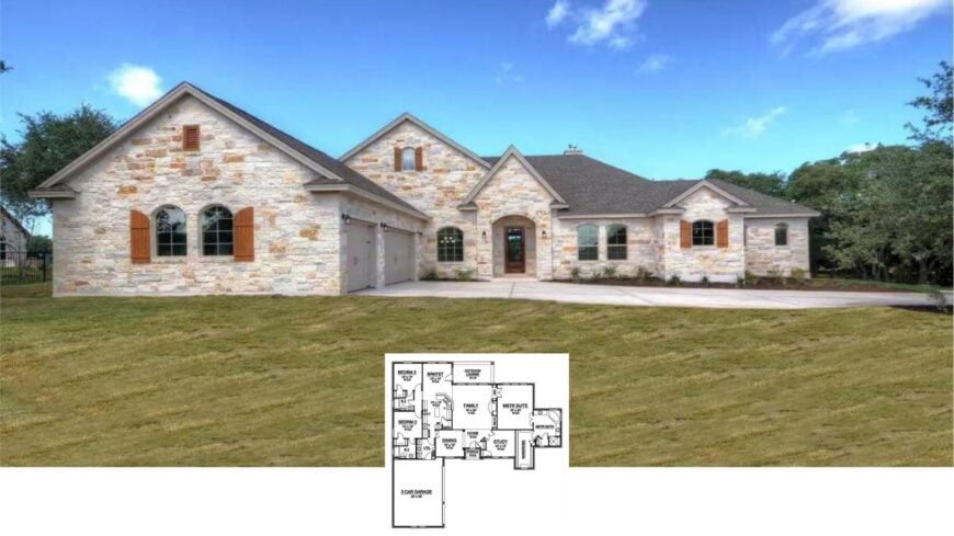 Take a Peek Inside This Stone-Clad 3-Bedroom Ranch with a Dreamy Primary Suite (2,850 Sq. Ft.)