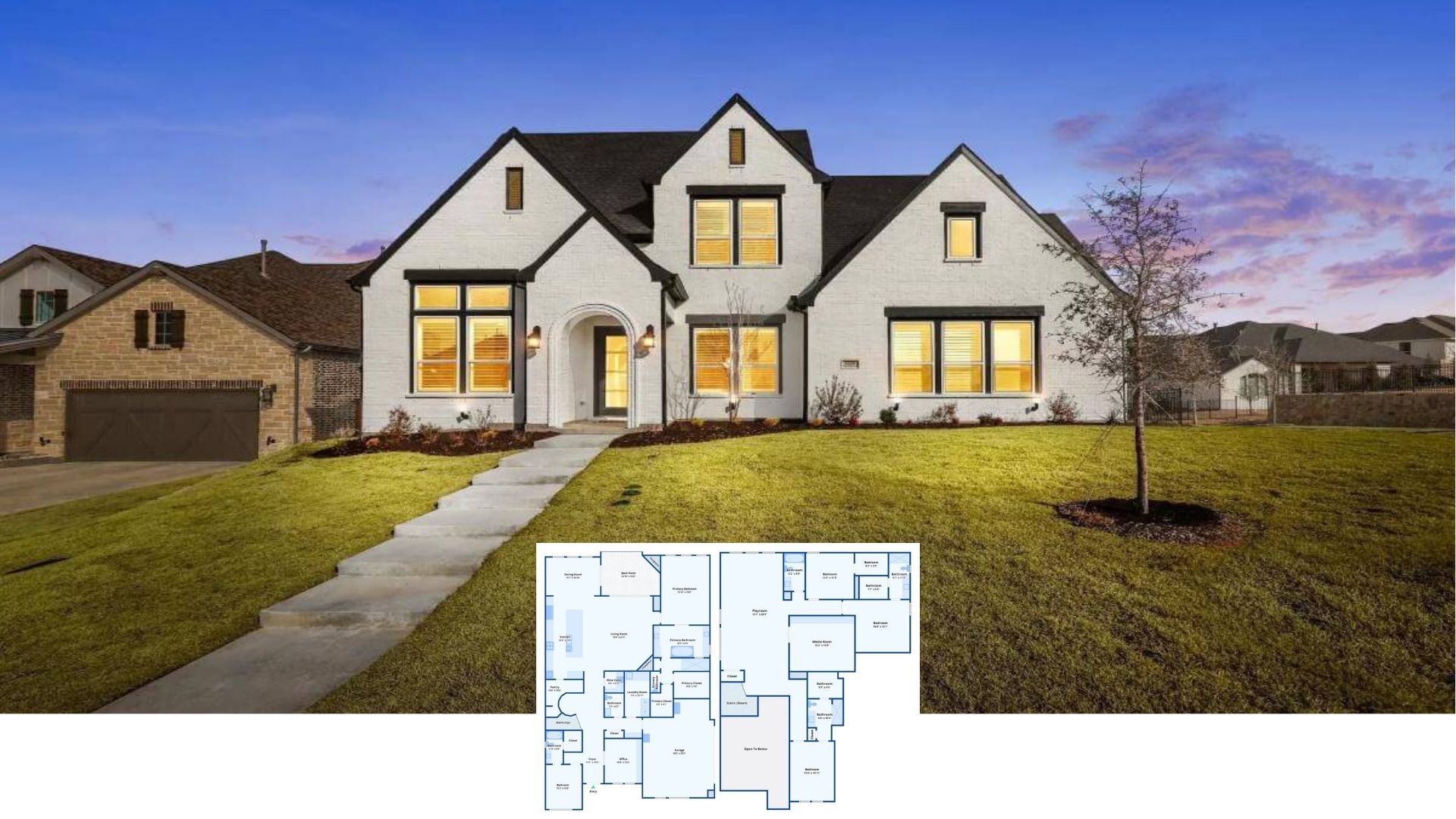 Tour This 5-Bedroom Modern Tudor Home With Dramatic Gables and a Hidden Wine Cellar (Floor Plan)