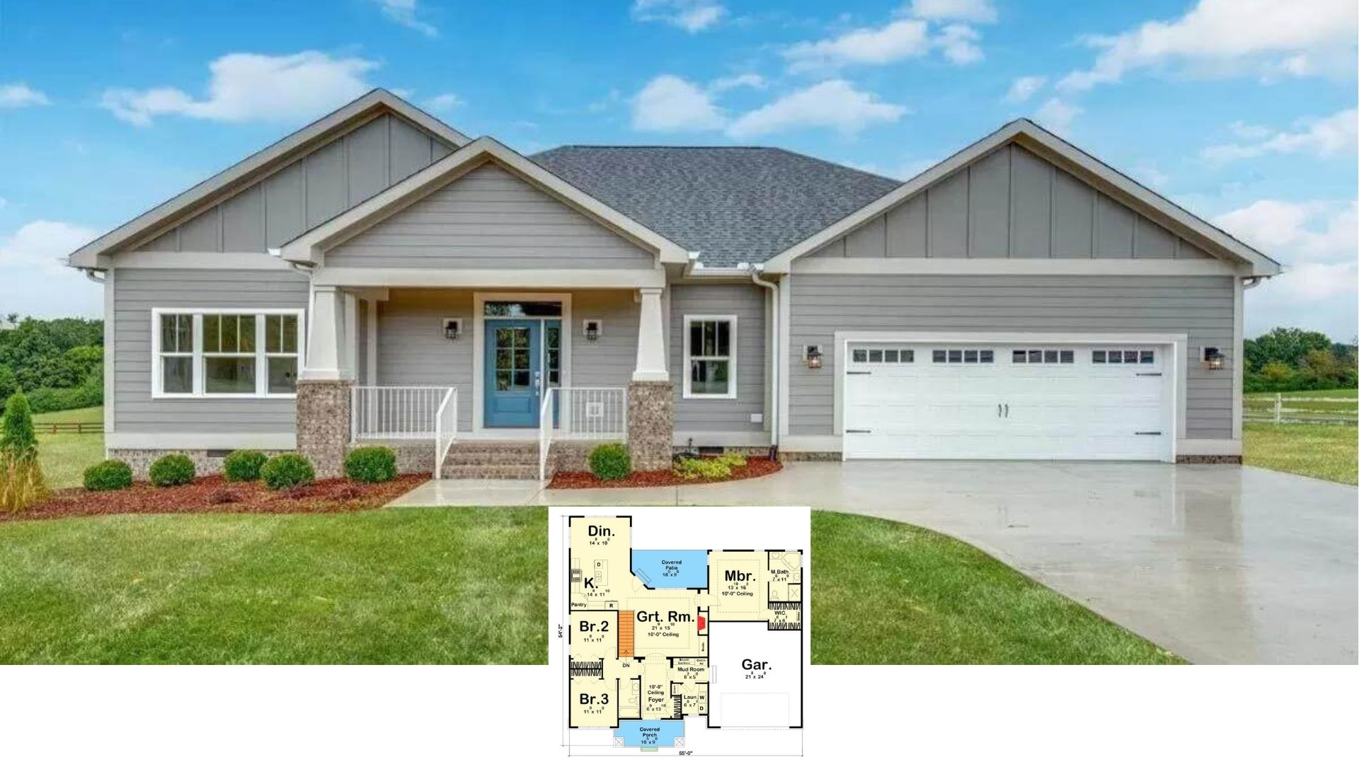 Step Inside This 3-Bedroom Craftsman Charmer with Stone Accents and a Hidden Covered Patio (Approx. 1,691 Sq. Ft Floor Plan)