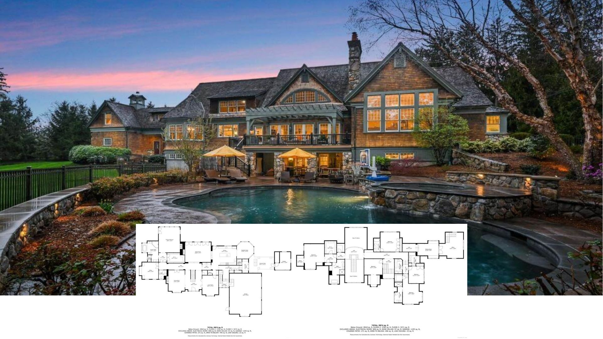 Step Inside This Sprawling 5-Bedroom Craftsman Estate With Pool, Sauna, and Game Room (Floor Plan)
