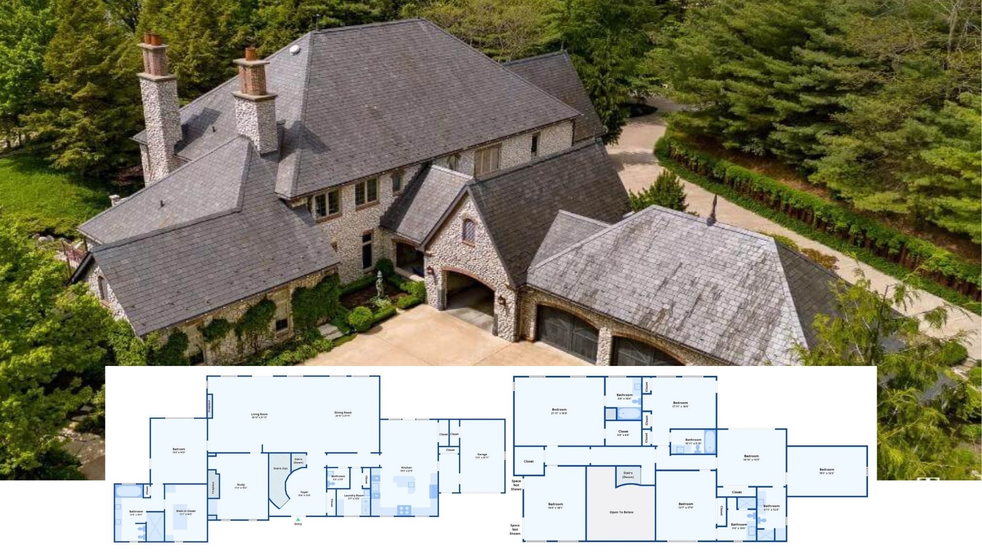 Tour This 8,042-Sq. Ft. Stone Manor by the Sea with 5 Bedrooms and 6.5 Baths