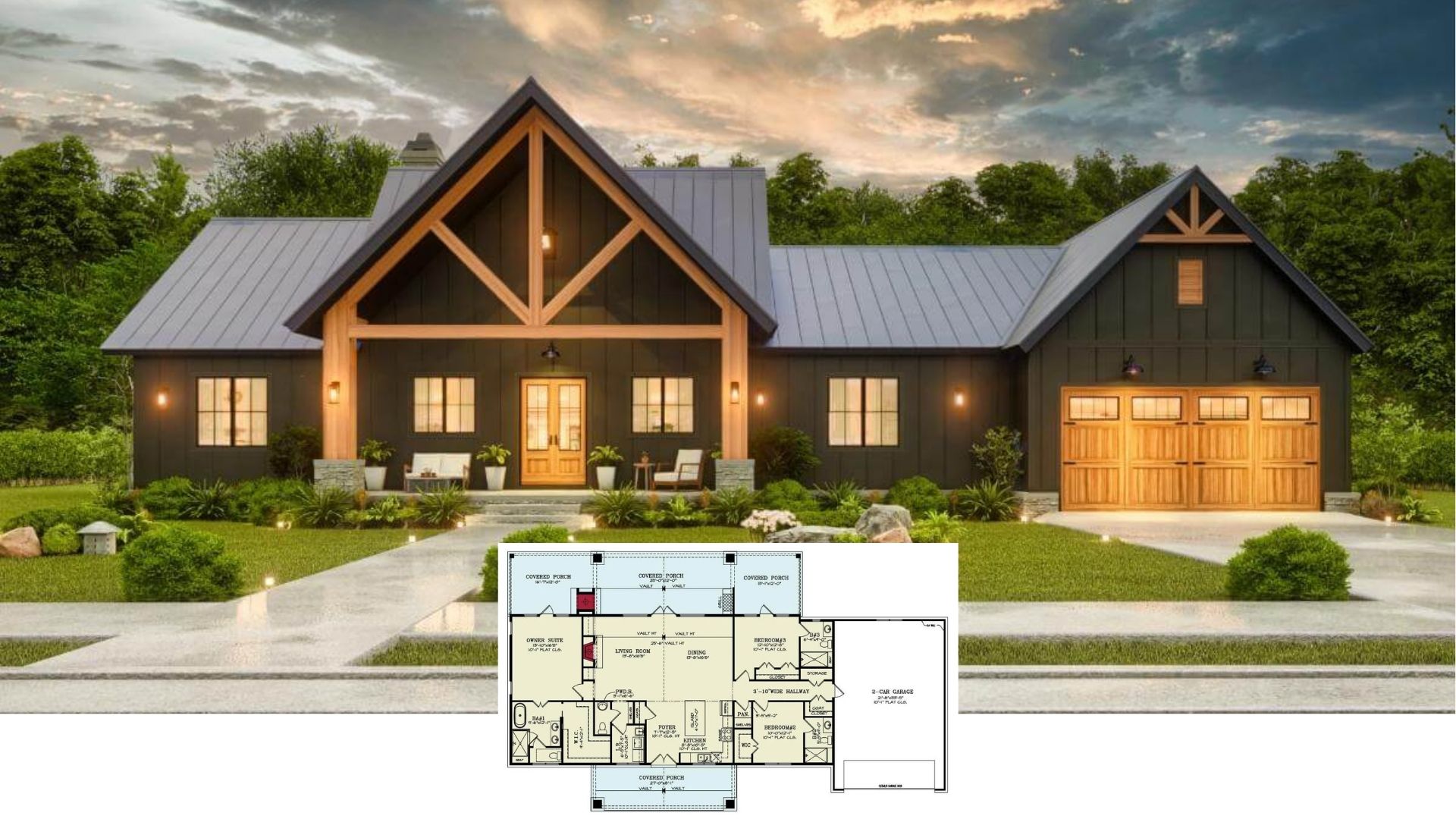 Tour This Bold 3-Bedroom Craftsman with Dramatic Rooflines and Triple Porches