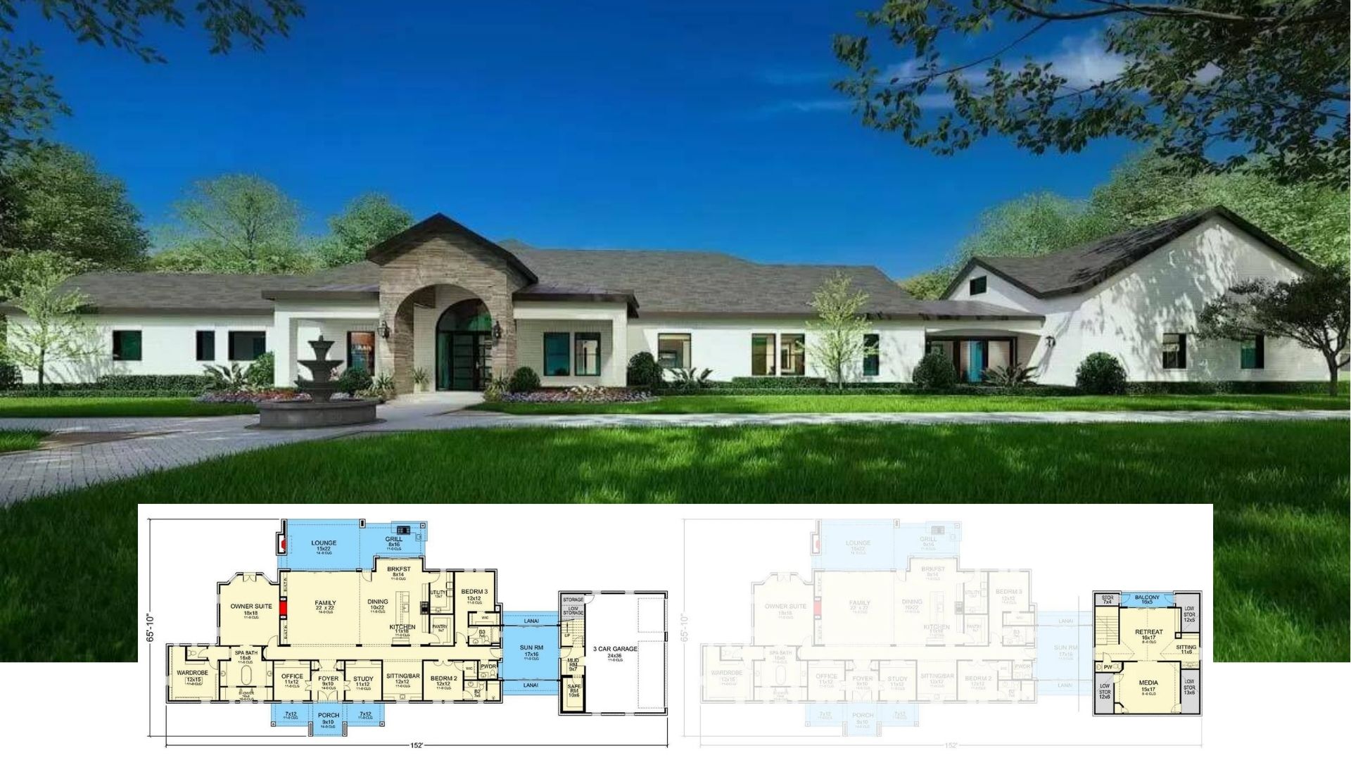 Tour This Spectacular 5-Bedroom Modern Mediterranean Estate with Poolside Oasis (Floor Plan)
