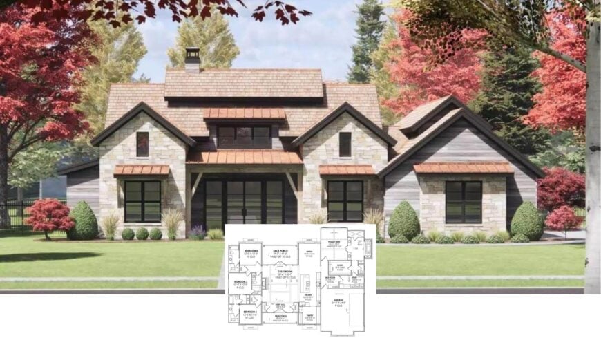 Step Inside This Striking 4-Bedroom Craftsman with Soaring 15-Foot Great Room (2,854 Sq. Ft Floor Plan)