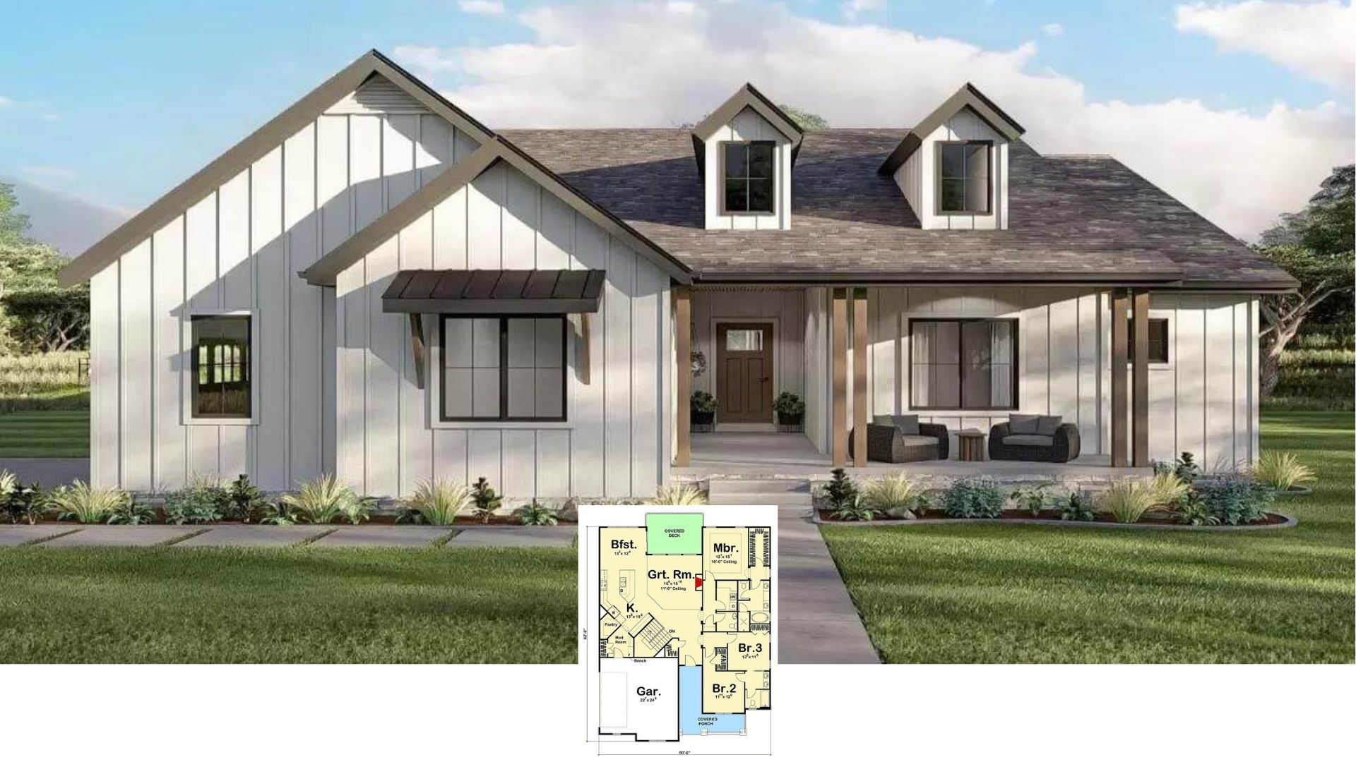 Step Inside This 3-Bedroom Craftsman Home with Dormer Charm and a Relaxing Covered Porch (2,122 Sq. Ft Floor Plan)