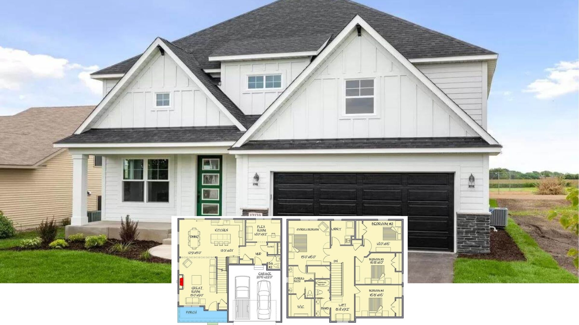 Step Inside This Bold 4-Bedroom Craftsman with Crisp Board-and-Batten Flair (Floor Plan)