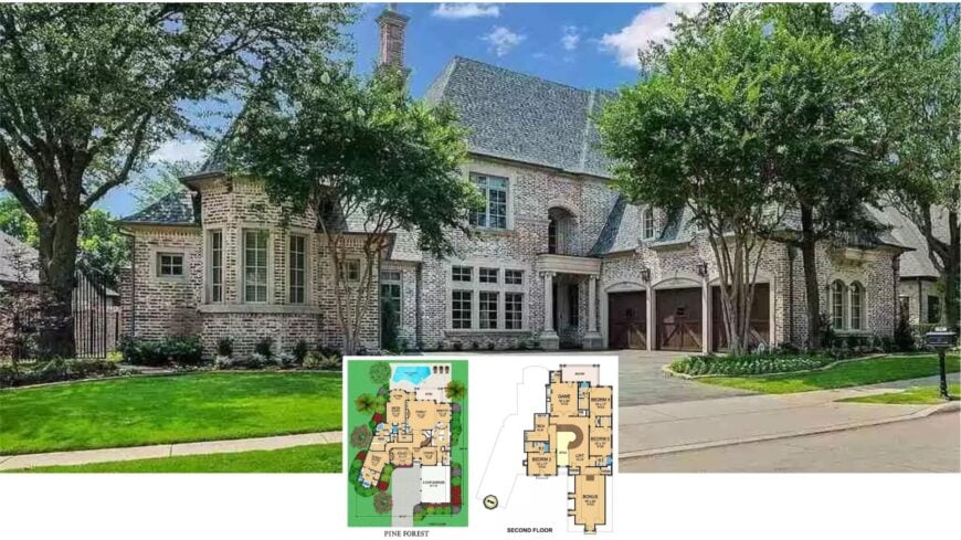 Tour This 6,200-Sq.-Ft. Brick Manor Where French Château Flair Meets Easy Family Living (Floor Plan)