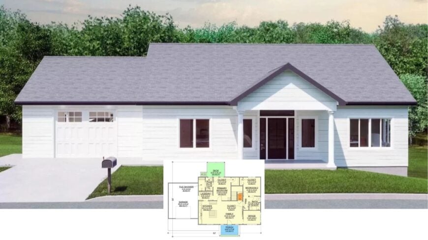 Tour This Light-Filled 3-Bedroom Craftsman Bungalow with Breezy Porches and Smart Lower-Level Layout (Floor Plan)