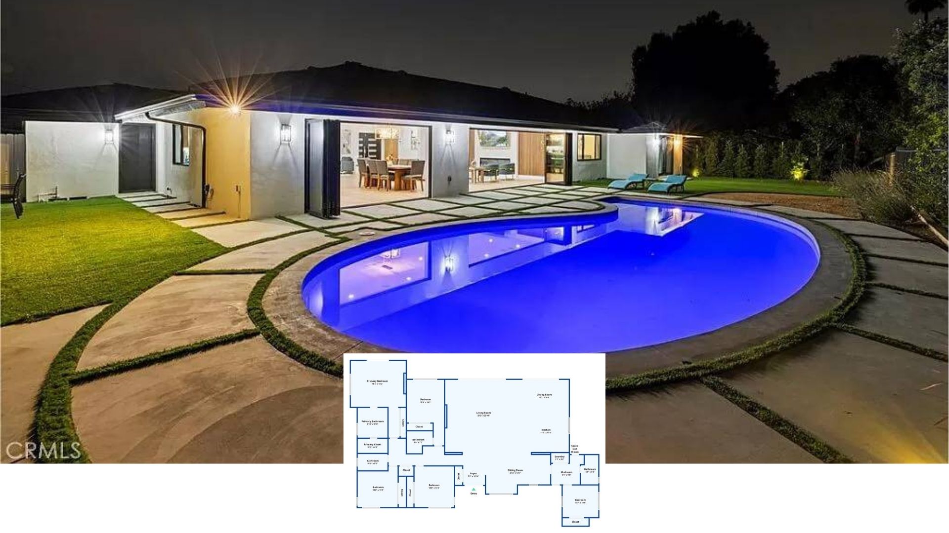Tour This 3,139-Sq-Ft Contemporary Home with 5 Bedrooms, 4 Baths, and a Show-Stopping Curved Pool