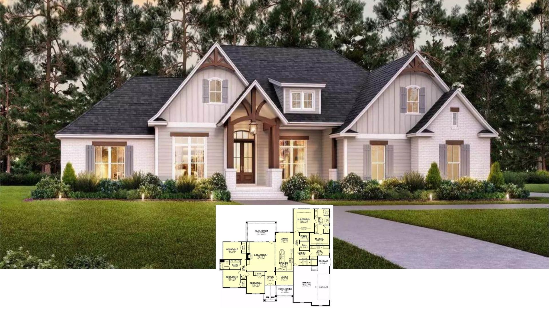 Take a Peek Inside This 4-Bedroom, 2,641-Sq.-Ft. Craftsman with Sky-High Gables and a Versatile Bonus Room
