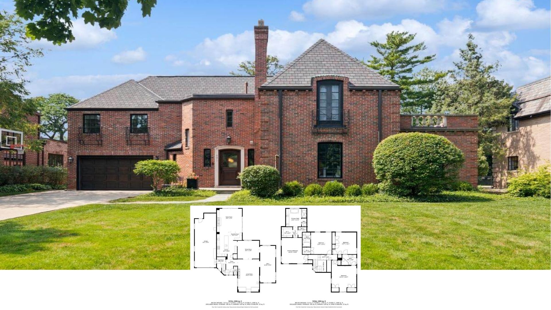 Step Inside This 4,800-Sq-Ft Brick Colonial With 5 Bedrooms, a Showpiece Spiral Staircase, and a Party-Ready Basement (Floor Plan)