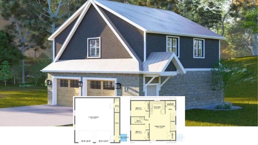Tour This Smart 2-Bedroom Craftsman Carriage House with a Lofted Studio Over a Two-Car Garage