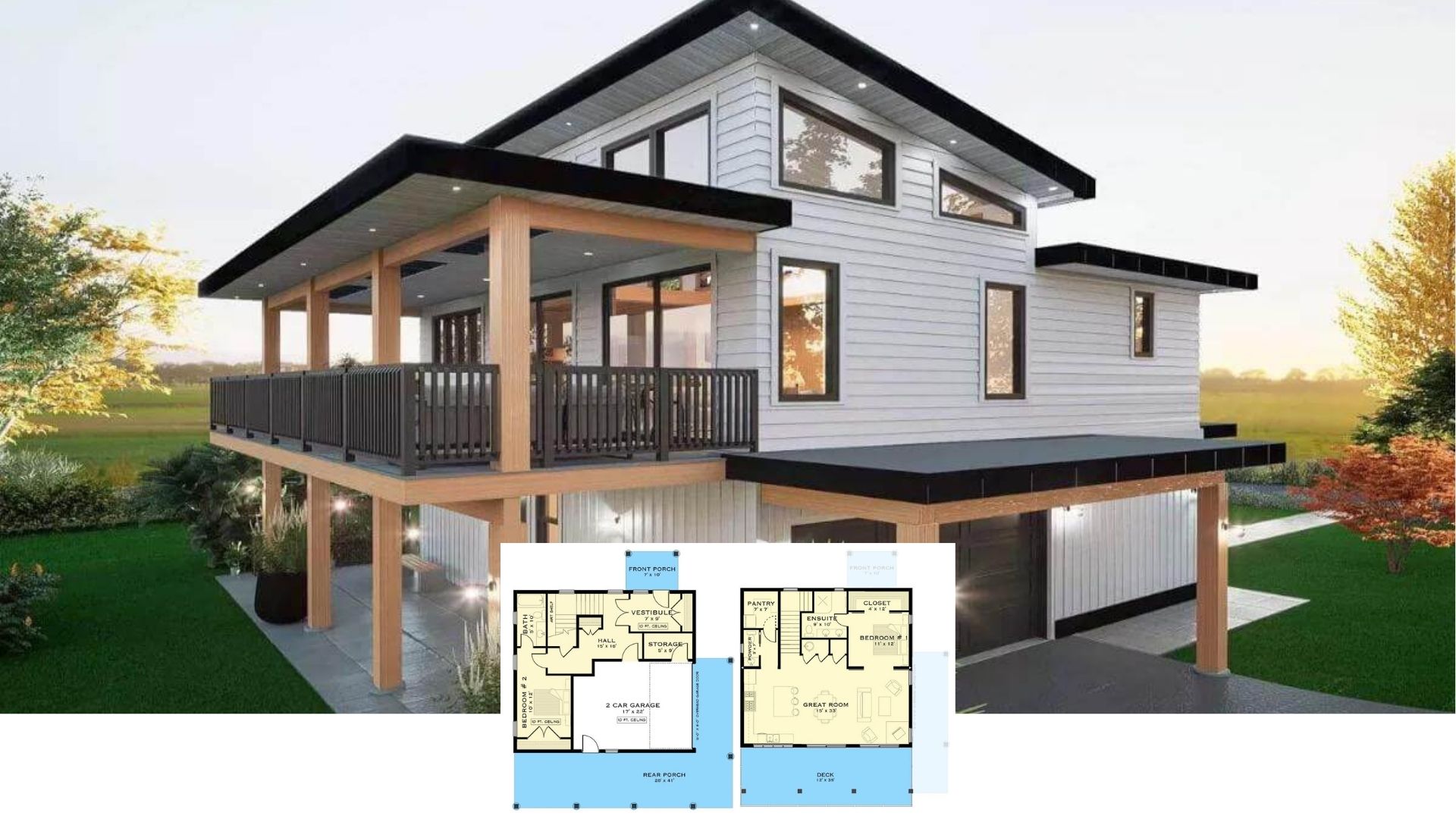 Step Inside This 1,764-Sq-Ft Contemporary Home Wrapped in Sun-Soaked Balconies (Floor Plan)